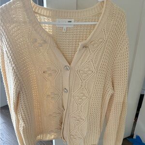 Heartloom Cream Knit Cardigan